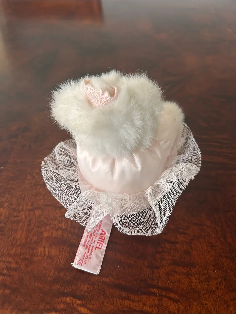 Russ Berrie Ariel White Princess Teddy Bear Plush 6” Stuffed Animal